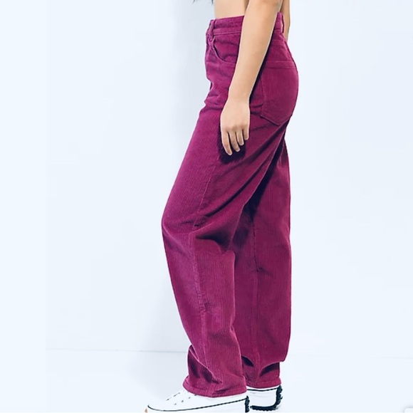 NWOT Empyre Tori 90's Berry Corduroy High Rise Straight Leg Skate Pants Size 2 - Picture 4 of 8
